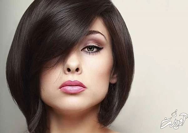 مدل مو فرق کج برای صورت های گرد مدل مو فرق کج